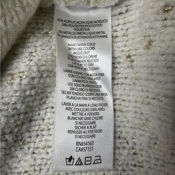 Calvin Klein Jeans Cream and Silver Knit Sweater - Picture 3 of 10